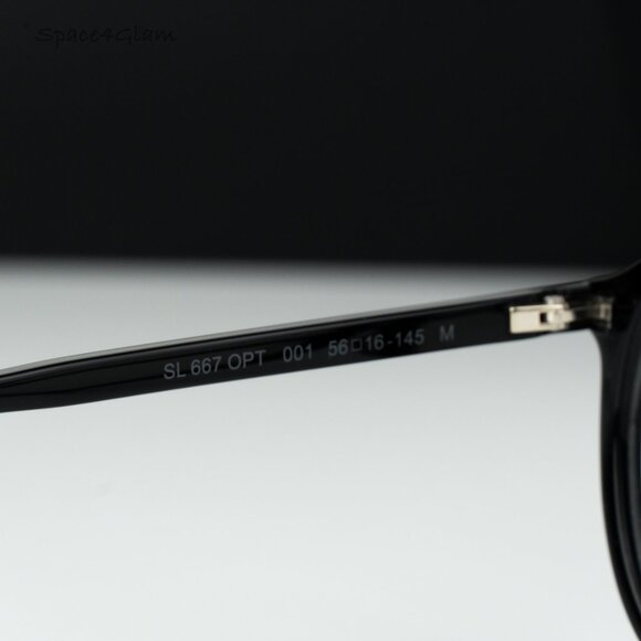 Saint Laurent Women Eyeglasses Black Demo Pilot SL667OPT 001 BRAND NEW - Picture 6 of 10
